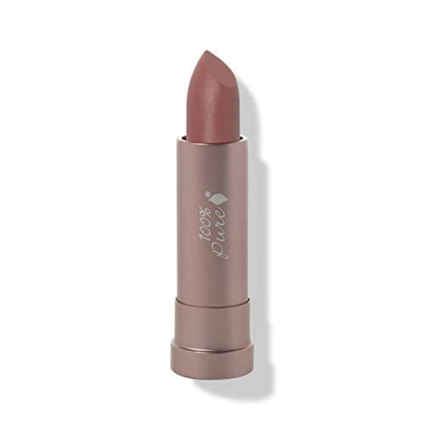 100% PURE Cocoa Butter Matte Lipstick Full Stay All Day Coverage, Lasting Moisturizing & Softening Natural Lip Color for All Skin Tones, Vegan Fruit Pigmented Mirage (Cool Deep Dusty Pink) - 0.15 oz