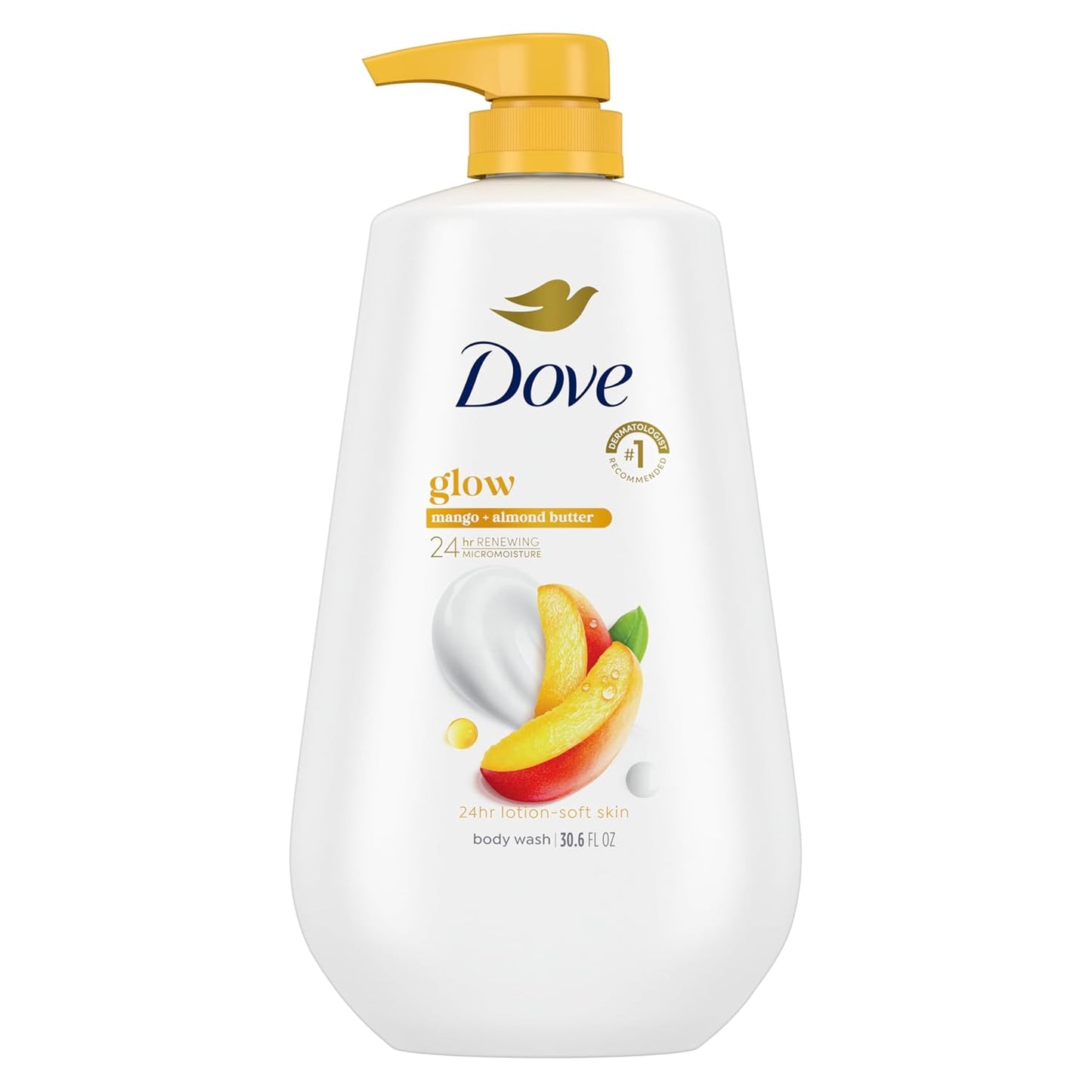 Dove Body Wash with Pump Gentle Exfoliate with Sea Minerals For 24hr Lotion-Soft Skin Moisturizing Skin Cleanser with No Sulfates No Parabens 30.6 oz
