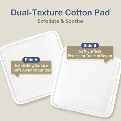 Ourmed Life Large Cotton Pads for Face, Soft & Lint-Free Cotton Rounds with Pressed Seam Design, Durable Facial Cleansing Squares for Face, Ideal Makeup Remover Pads, 3x3 Inch, 60 Count