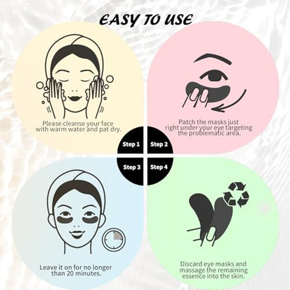 Maskiss Under Eye Patches (50 Pairs), Hyaluronic Acid Eye Masks for Dark Circles Puffy Eyes Undereye Bags, Collagen Eye Patches for Wrinkles and Hydrate, Skin Care Gift for Her