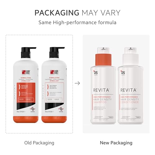 DS Labs For Men & Women Revita Shampoo & Conditioner Kit - Two-Step Scalp Care System for Fuller-Looking, Volumized Hair, Lightweight Hydration, Sulfate & Silicone Free, Color Safe, 925 mL