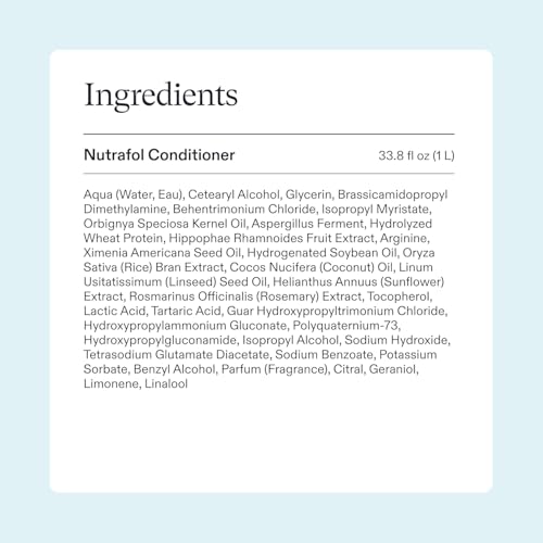 Nutrafol Conditioner, Physician-formulated for Thinning Hair, Moisturizing, Strengthening and Color Safe, Lightweight Protection