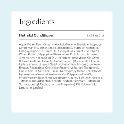 Nutrafol Conditioner, Physician-formulated for Thinning Hair, Moisturizing, Strengthening and Color Safe, Lightweight Protection
