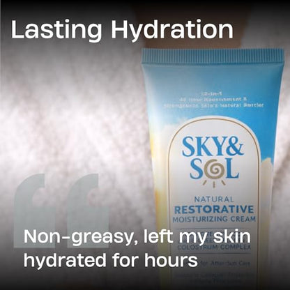 Sky and Sol Everything Cream | 100% Grass Fed Beef Tallow Moisturizer for Face and Body | Day & Night Skincare | Safe Natural Ingredients | After-Sun Care | All Skin Types | 3 oz