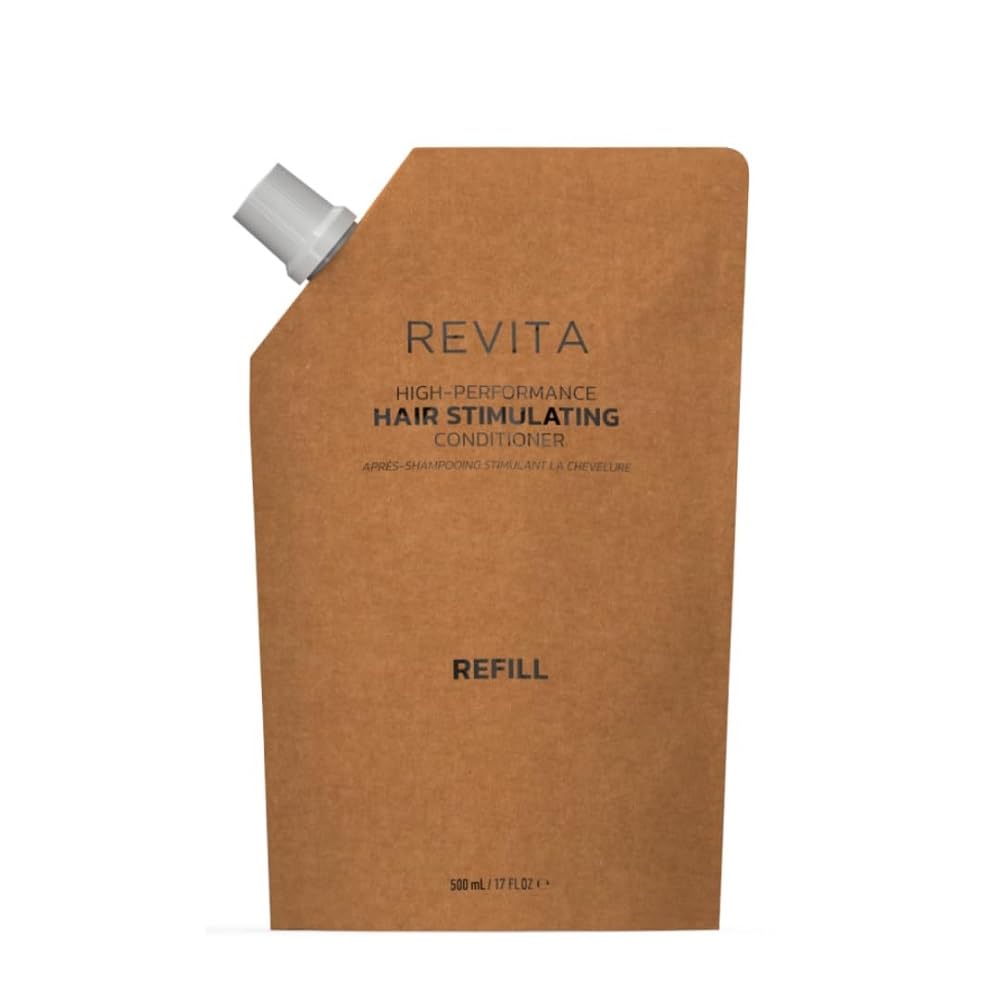 DS Labs For Men & Women Revita Conditioner - Scalp Refreshing Hydration for Fuller Looking, Weightless Hydration, Caffeine, Turmeric, Sulfate & Silicone Free, Color Safe, Refill Pouch 500 mL