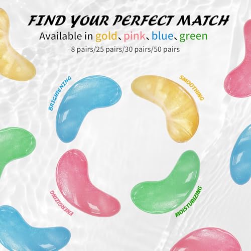 Maskiss Under Eye Patches (50 Pairs), Hyaluronic Acid Eye Masks for Dark Circles Puffy Eyes Undereye Bags, Collagen Eye Patches for Wrinkles and Hydrate, Skin Care Gift for Her