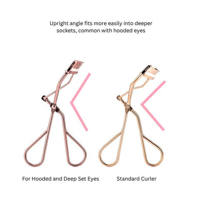 Jenny Patinkin The Big Reveal ® Eyelash Curler for Hooded Eyes, Deep Set Eyes – Precision & Professional Eyelash Curler for Difficult Eye Shapes with Replacement Silicone Pad, Nickel Free