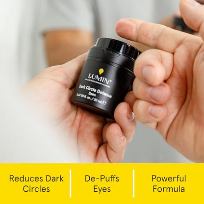 Lumin Men’s Dark Circle Defense Balm – Hydrating Eye Cream with Caffeine & Niacinamide, Korean Skincare for Men, Reduces the Look of Puffiness, Fine Lines & Dark Circles, Daily & Night Use, 20ml