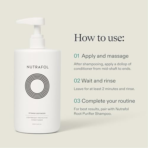 Nutrafol Conditioner, Physician-formulated for Thinning Hair, Moisturizing, Strengthening and Color Safe, Lightweight Protection