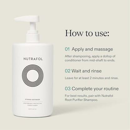 Nutrafol Conditioner, Physician-formulated for Thinning Hair, Moisturizing, Strengthening and Color Safe, Lightweight Protection
