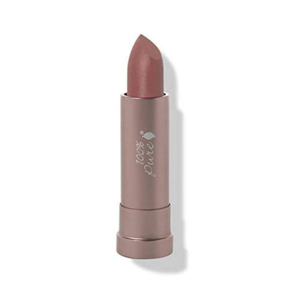 100% PURE Cocoa Butter Matte Lipstick Full Stay All Day Coverage, Lasting Moisturizing & Softening Natural Lip Color for All Skin Tones, Vegan Fruit Pigmented Mirage (Cool Deep Dusty Pink) - 0.15 oz