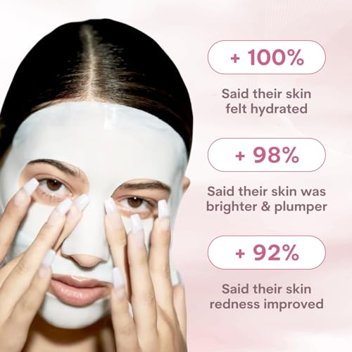 Quasi Bio-Collagen Face Mask Overnight – Hydrating Korean Sheet Mask – Niacinamide & Low Molecular Collagen – Firming & Smoothing Skincare for All Skin Types – 4 Masks