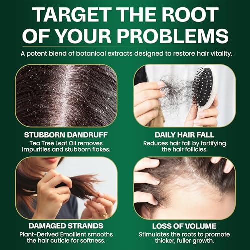 Tea Tree Shampoo & Conditioner Set | Thinning Hair Loss Treatments for Men and Women | Soothes Itchy Scalp & Dandruff | Boosts Hair Growth & Reduces Hair Loss | Sulfate & Paraben Free