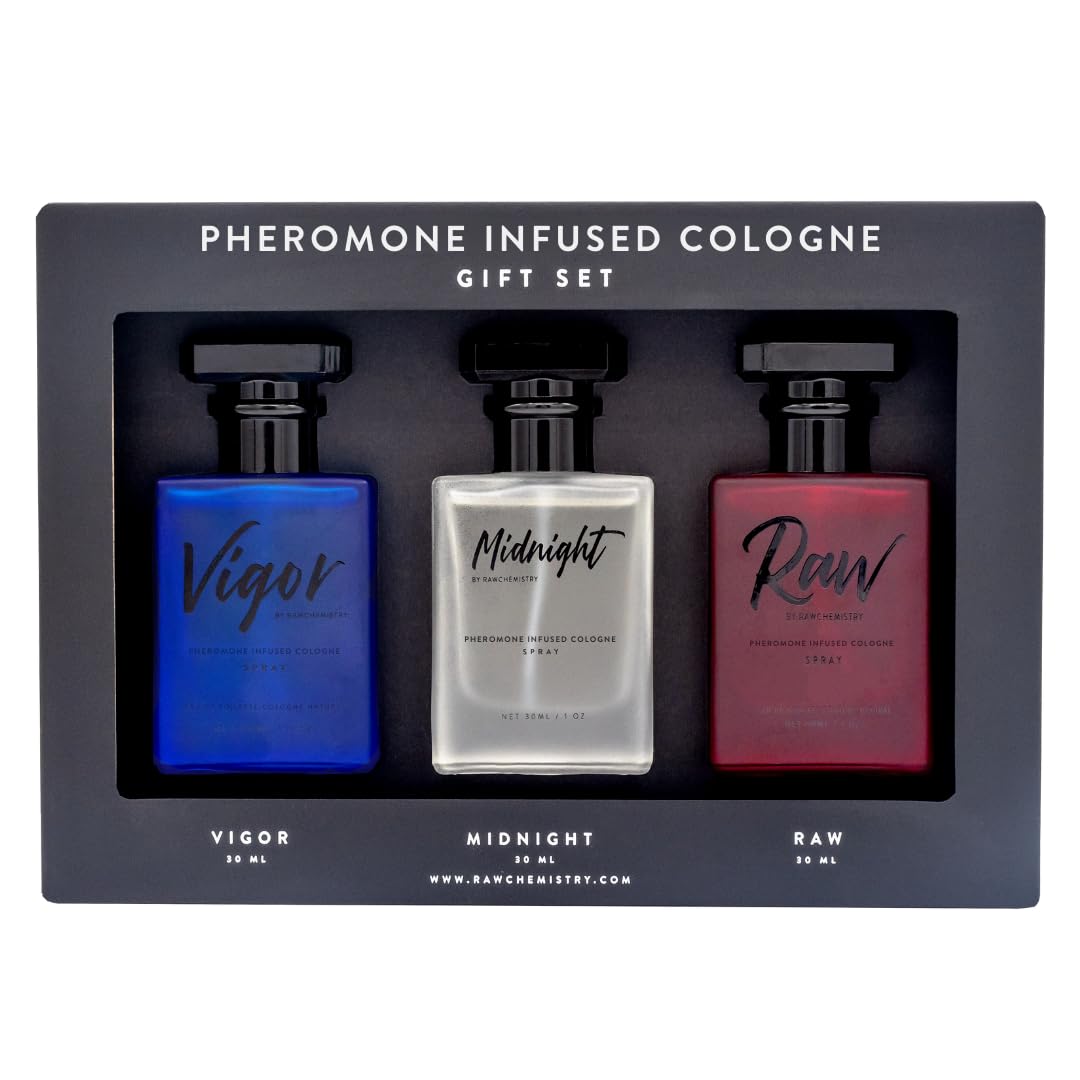 RawChemistry Pheromone Mens Cologne Gift Set - Colognes, 1 Fl Oz (Pack of 3)