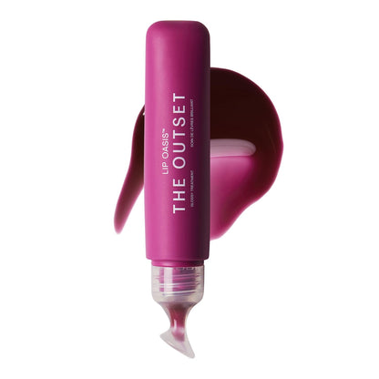 The Outset Lip Oasis Hydrating Lip Balm, Glossy Moisturizing Lip Treatment for Dry, Sensitive Lips, Clean, Vegan & Gluten-Free, Clear, 0.3 oz