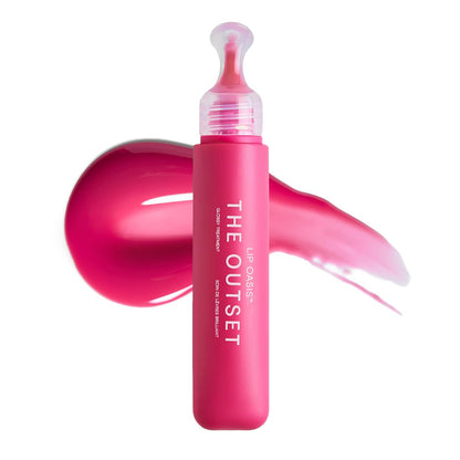 The Outset Lip Oasis Hydrating Lip Balm, Glossy Moisturizing Lip Treatment for Dry, Sensitive Lips, Clean, Vegan & Gluten-Free, Clear, 0.3 oz