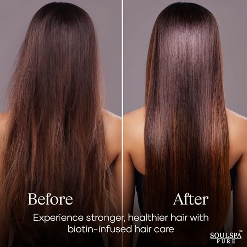 Biotin Shampoo and Conditioner Set with Keratin - Sulfate-Free Advanced Anti-Thinning, Hair Growth Shampoo and Conditioner Combo Repair Formula - with DHT Blockers, for Men & Women - 16 fl oz each