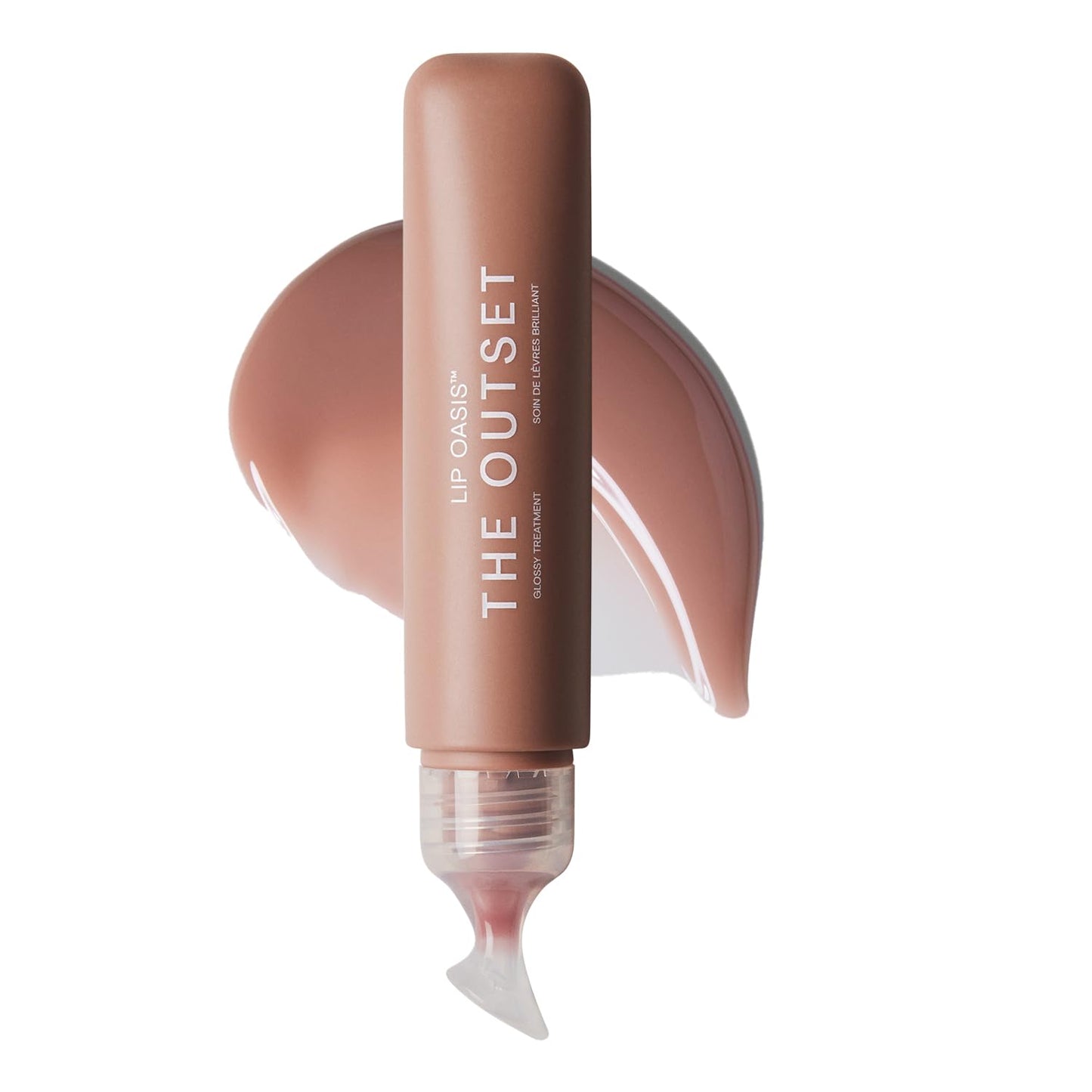 The Outset Lip Oasis Hydrating Lip Balm, Glossy Moisturizing Lip Treatment for Dry, Sensitive Lips, Clean, Vegan & Gluten-Free, Clear, 0.3 oz