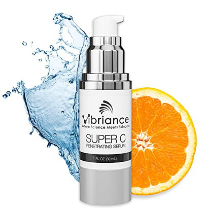 Vibriance Super C Serum for Mature Skin - All-in-One Vitamin Formula Hydrates, Firms, Lifts, Smooths, Targets Age Spots, Wrinkles, 1 fl oz