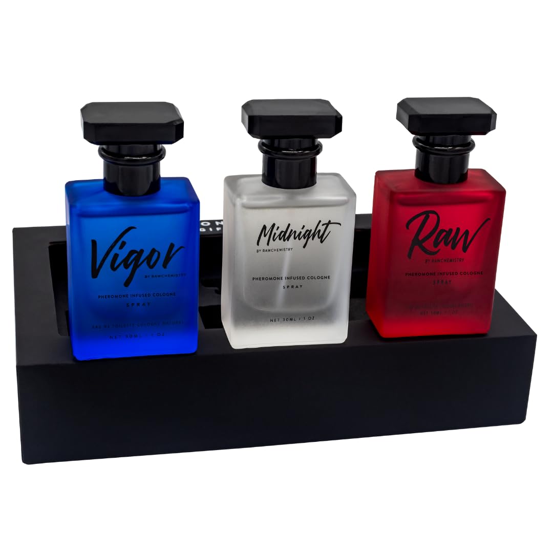 RawChemistry Pheromone Mens Cologne Gift Set - Colognes, 1 Fl Oz (Pack of 3)
