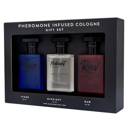RawChemistry Pheromone Mens Cologne Gift Set - Colognes, 1 Fl Oz (Pack of 3)