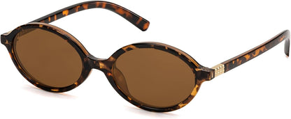 ViewJoy Retro Oval Sunglasses for Women Vintage 90s Y2K Trendy Designer Sun Glasses