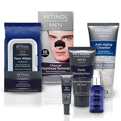LIVAURA Retinol Men’s Makeup Remover Wipes (60 Count, Pack of 1) – Face Wipe for Makeup Removal & Cleansing, Micellar Facial Wipes, Sensitive Skin, Travel Size Cleansing Wipe for Face & Eye Make up