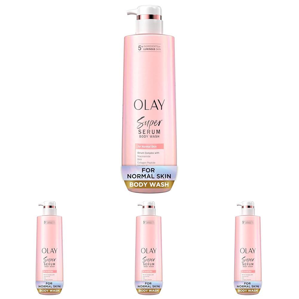 Olay Super Serum Body Wash for Extra Dry Skin, 24hr Long Lasting Hydration, 5+ Ingredient Complex for Bright Even Firm Luminous Skin, 20 fl oz