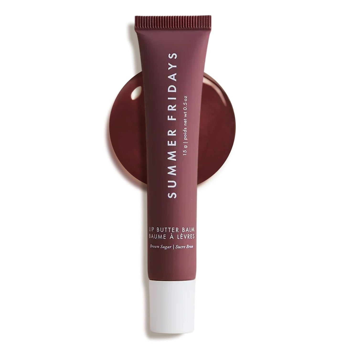 Summer Fridays Tinted Lip Butter Balm - Conditioning Vegan Lip Balm for Instant Moisture, Shine & Hydration - Sheer-Tinted, Soothing Skincare - Pink Sugar (.5 Oz)