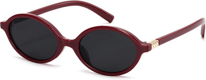ViewJoy Retro Oval Sunglasses for Women Vintage 90s Y2K Trendy Designer Sun Glasses