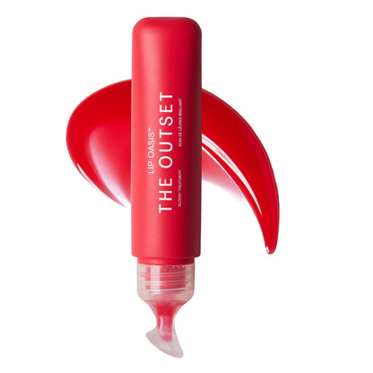 The Outset Lip Oasis Hydrating Lip Balm, Glossy Moisturizing Lip Treatment for Dry, Sensitive Lips, Clean, Vegan & Gluten-Free, Clear, 0.3 oz