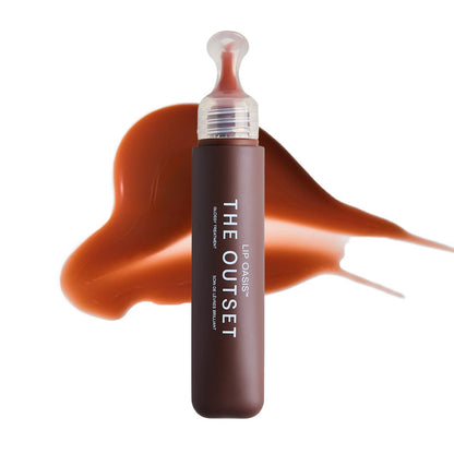 The Outset Lip Oasis Hydrating Lip Balm, Glossy Moisturizing Lip Treatment for Dry, Sensitive Lips, Clean, Vegan & Gluten-Free, Clear, 0.3 oz