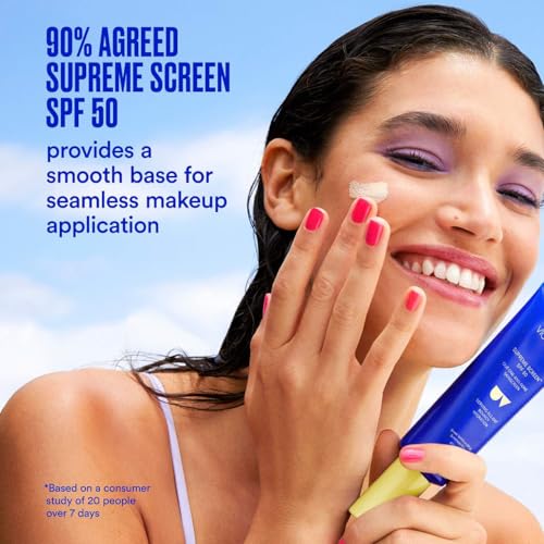 Ultra Violette Supreme Screen SPF 50 Skinscreen Facial Sunscreen Moisturizer and Primer, 1.76 oz
