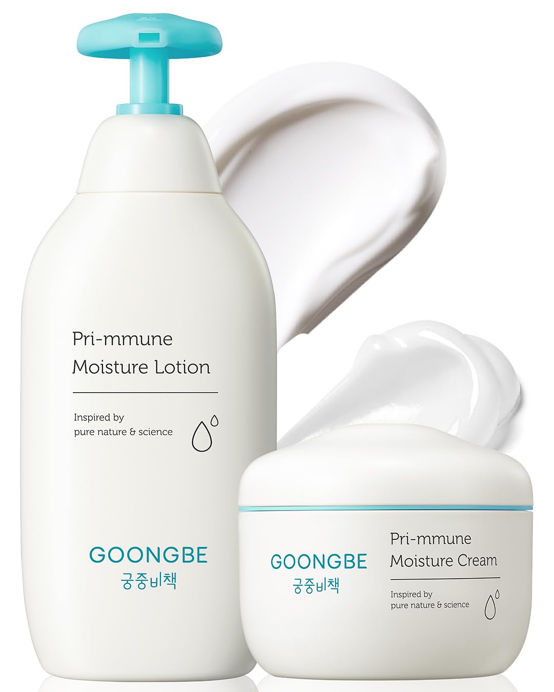 GOONGBE Pri-mmune Moisture Lotion - Korean Baby Body Moisturizer - Hypoallergenic Moisturizing & Calming Daily Skincare for Dry Skin - Fast Absorbing, Naturally Derived Non-Greasy Lotion, 11.8 oz.