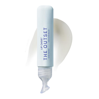 The Outset Lip Oasis Hydrating Lip Balm, Glossy Moisturizing Lip Treatment for Dry, Sensitive Lips, Clean, Vegan & Gluten-Free, Clear, 0.3 oz