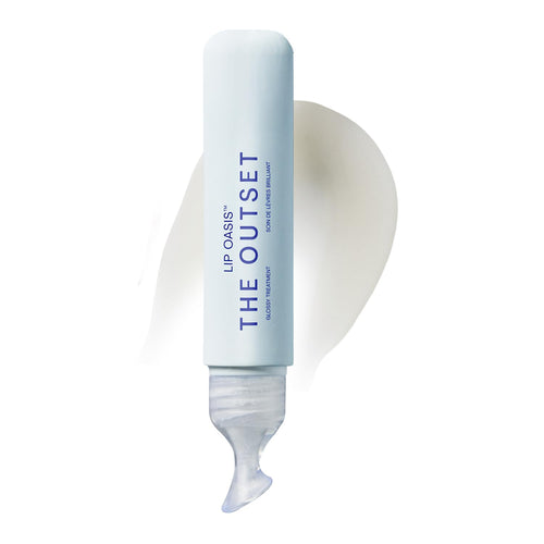 The Outset Lip Oasis Hydrating Lip Balm, Glossy Moisturizing Lip Treatment for Dry, Sensitive Lips, Clean, Vegan & Gluten-Free, Clear, 0.3 oz