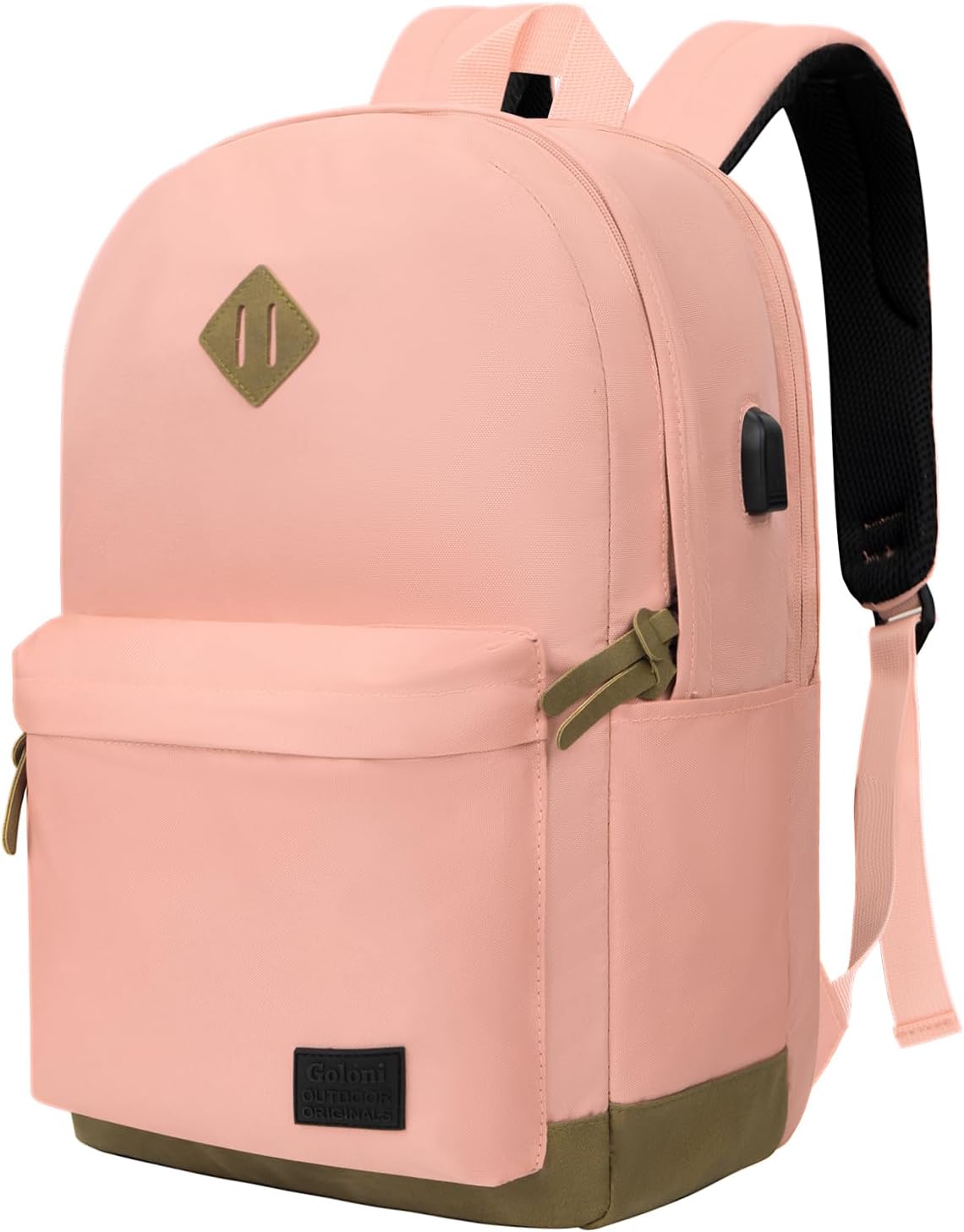 Goloni Backpack for Men Women,Travel Laptop Backpack, Water Resistant 17.3 Inch USB Charging Backpack, Large Capacity Work Commute Bag