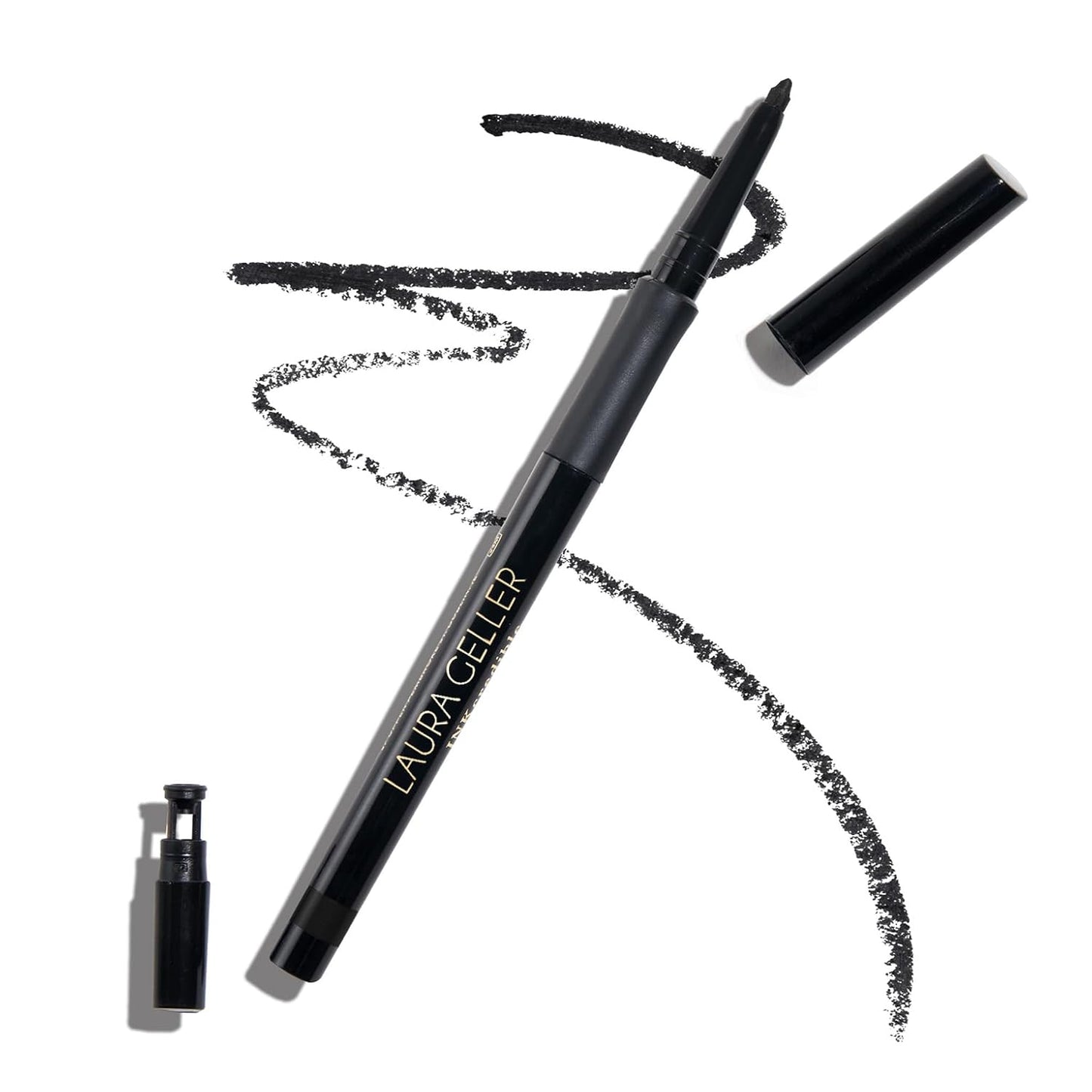 LAURA GELLER NEW YORK INKcredible Gel Eyeliner - Graphite - Waterproof Smudge-proof Eyeliner Pencil - Built in Sharpener
