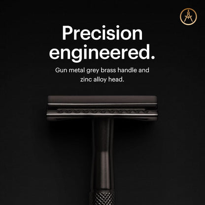 MANSCAPED® The Plow® 2.0 Premium Single Blade Double-Edged Safety Face Razor for Men
