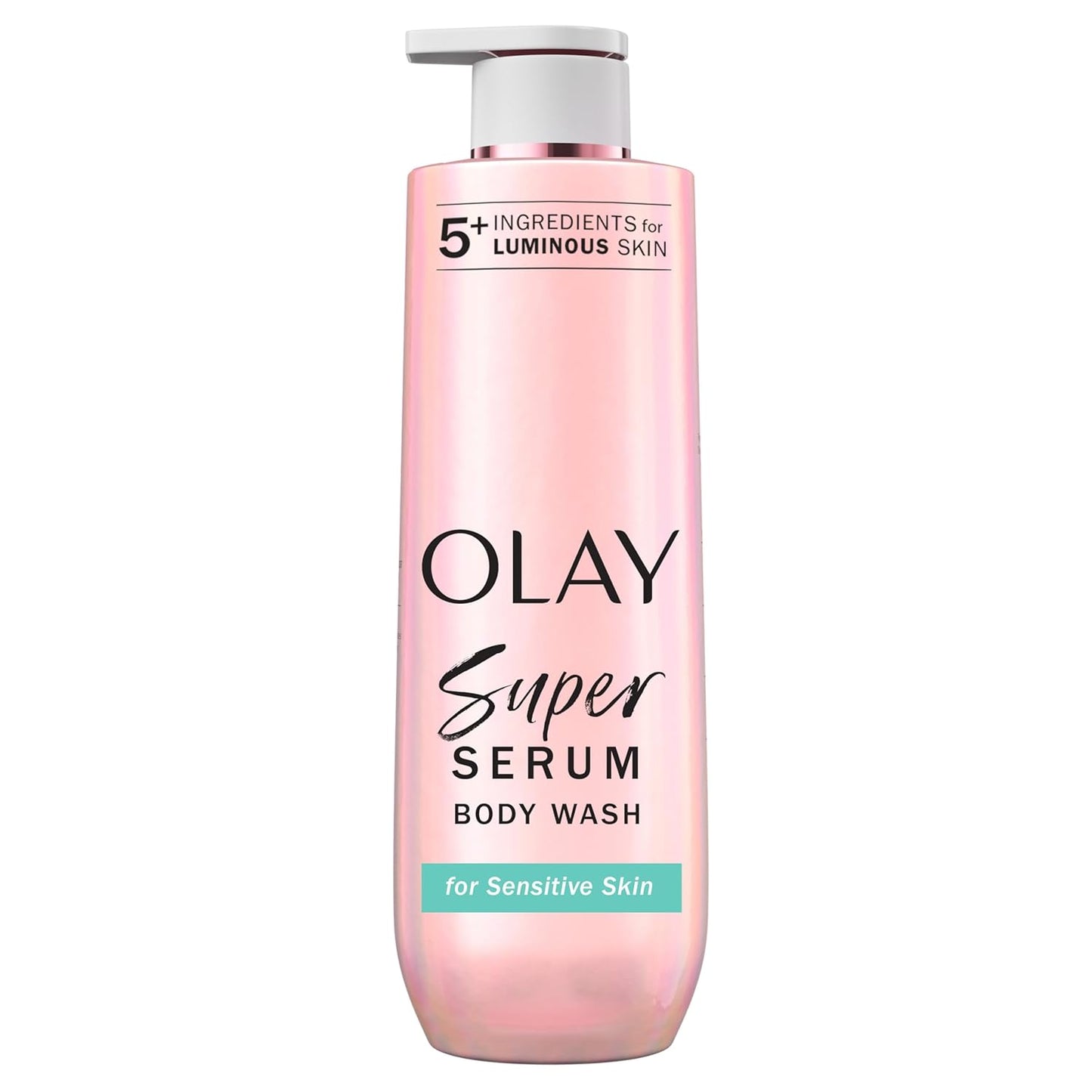 Olay Super Serum Body Wash for Extra Dry Skin, 24hr Long Lasting Hydration, 5+ Ingredient Complex for Bright Even Firm Luminous Skin, 20 fl oz