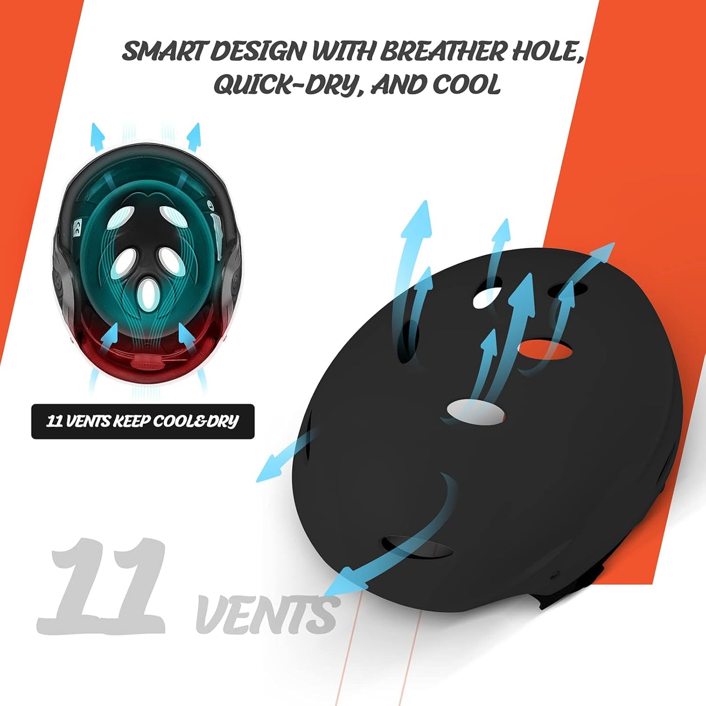 Vihir Adult Water Sports Adjustable Helmet with Ears - Perfect for Kayaking, Boating,Surfing
