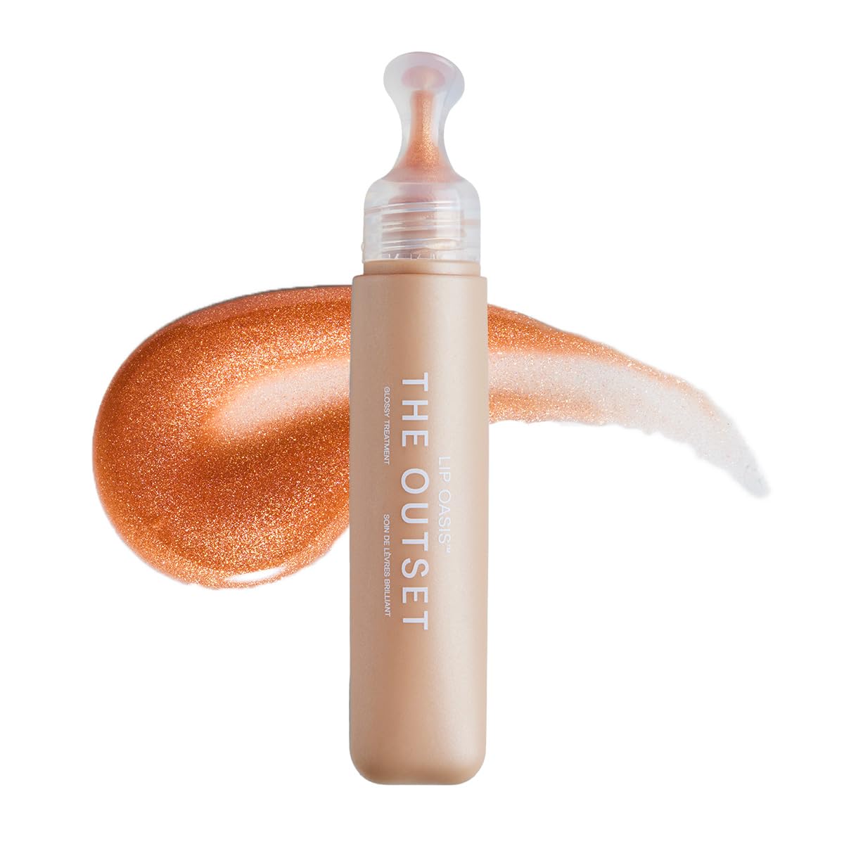 The Outset Lip Oasis Hydrating Lip Balm, Glossy Moisturizing Lip Treatment for Dry, Sensitive Lips, Clean, Vegan & Gluten-Free, Clear, 0.3 oz