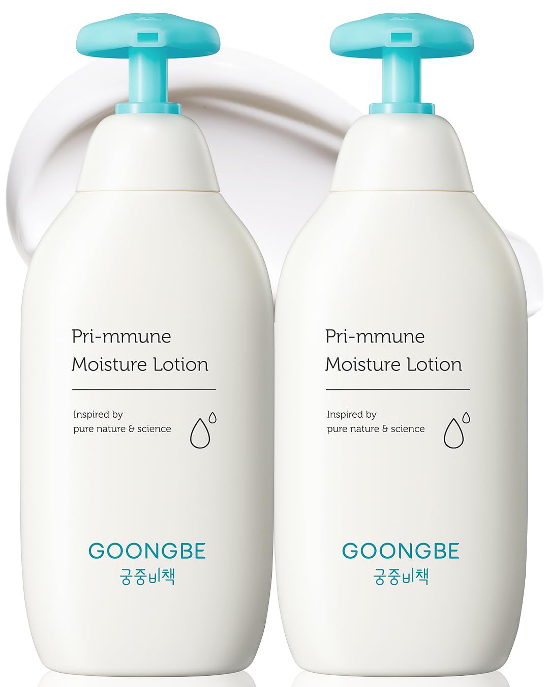 GOONGBE Pri-mmune Moisture Lotion - Korean Baby Body Moisturizer - Hypoallergenic Moisturizing & Calming Daily Skincare for Dry Skin - Fast Absorbing, Naturally Derived Non-Greasy Lotion, 11.8 oz.