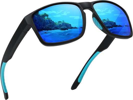 Sports Polarized Sunglasses for Men Women UV Protection Unbreakable Driving Running Fishing Hiking Sun Glasses