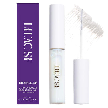 Lilac St - Eternal Bond Lash Glue (Black) - Lash Cluster Glue - Quick Dry Formula - Mini Mascara Wand Applicator - Strong & Flexible Hold - Waterproof - Cruelty Free, Vegan - Pack of 2