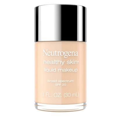 Neutrogena Healthy Skin Liquid Foundation Makeup with Broad Spectrum SPF 20 Sunscreen, Lightweight, Medium Coverage Makeup with Sunscreen and Pro-Vitamin B5, Fresh Beige 380W, 1 fl. oz
