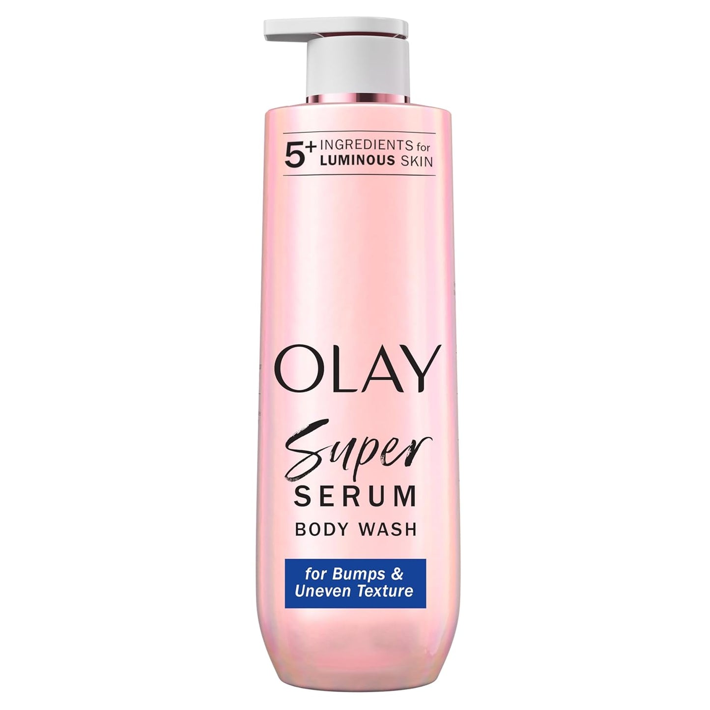 Olay Super Serum Body Wash for Extra Dry Skin, 24hr Long Lasting Hydration, 5+ Ingredient Complex for Bright Even Firm Luminous Skin, 20 fl oz