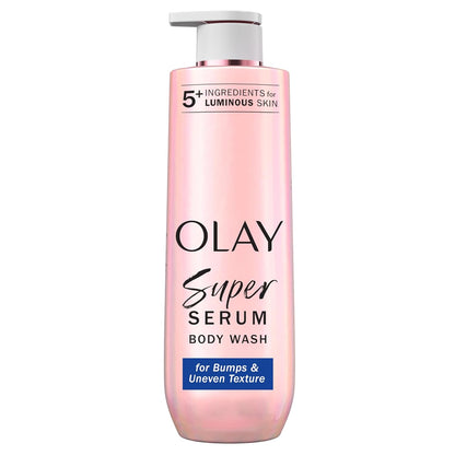 Olay Super Serum Body Wash for Extra Dry Skin, 24hr Long Lasting Hydration, 5+ Ingredient Complex for Bright Even Firm Luminous Skin, 20 fl oz