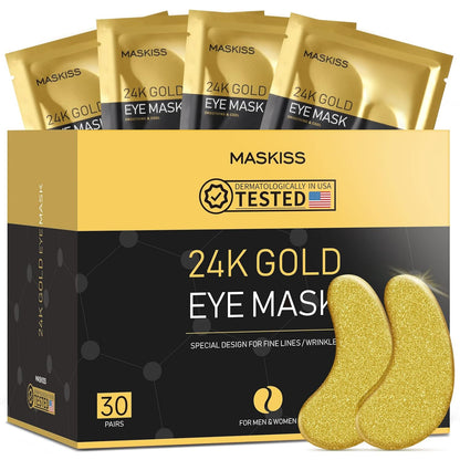 Maskiss Under Eye Patches (50 Pairs), Hyaluronic Acid Eye Masks for Dark Circles Puffy Eyes Undereye Bags, Collagen Eye Patches for Wrinkles and Hydrate, Skin Care Gift for Her