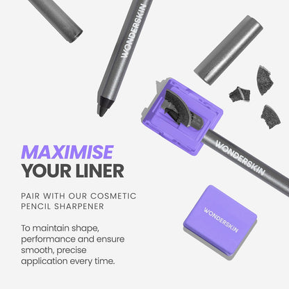 Wonderskin Eyeliner Pencil, 1440 Longwear Deep Purple Eyeliner Pencil - Waterproof, Sharpenable & Smudge Proof